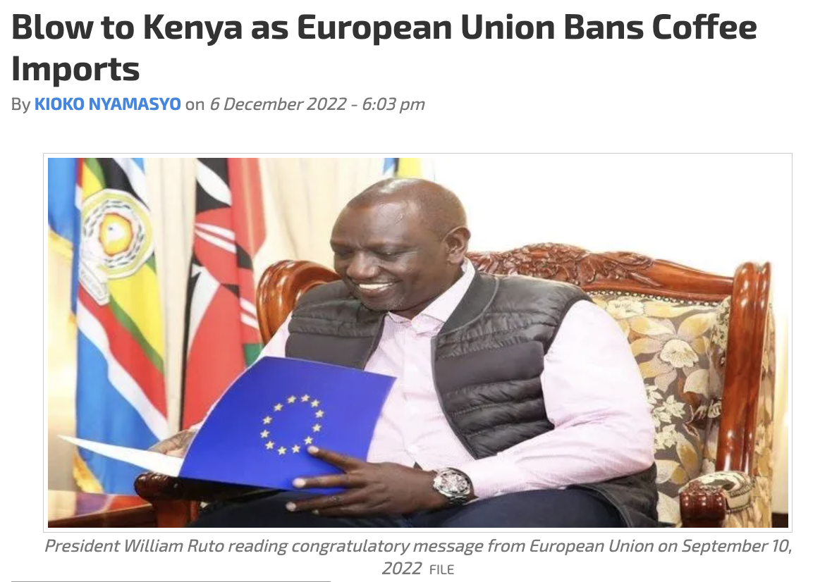 Europe bans Kenyan coffee deforestation